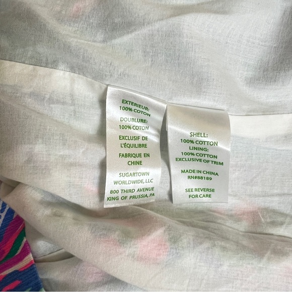 Lilly Pulitzer Escapade Ryder Shift Dress Tropical Green Blue Pink Size 12 - Picture 12 of 12
